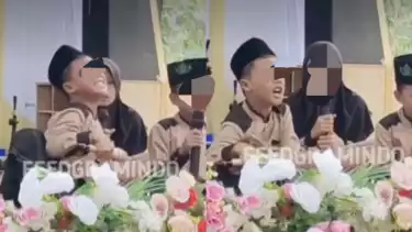 Viral! Seorang Santri Menangis Kesakitan Tersengat Listrik saat Tampil di Panggung