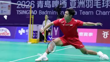 Prahdiska Bagas Sujiwo membuka keunggulan Indonesia atas Myanmar usai menang dua game langsung atas Hein Htut di laga perdana Grup D Kejuaraan Asia Beregu 2026.