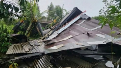 Angin Kencang di Sampit Sebabkan Pohon Tumbang dan Rumah Roboh