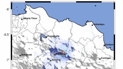 Gempa Dangkal Magnitudo 2,9 Guncang Kota Bandung Jumat Siang