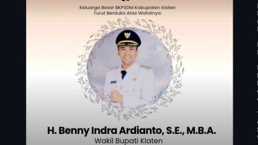Berita Duka, Wabup Klaten Benny Indra Ardhianto Meninggal Dunia di RSUD Kariadi