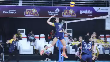 Yolla Yuliana saat beraksi bersama Jakarta Livin Mandiri di Proliga 2026.