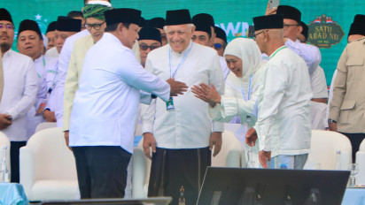 Presiden RI Prabowo Subianto Didampingi Gubernur Khofifah Hadiri Mujahadah Kubro Satu Abad NU di Malang