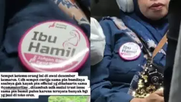 Ibu-ibu diduga pakai layanan PIN ibu hamil palsu duduk di kursi prioritas KRL viral