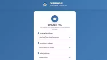 Potret link pendaftaran Simulasi TKA 2026