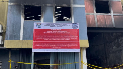 Jadi Sumber Pencemaran Sungai Cisadane, KLH Segel Gudang Pestisida yang Terbakar di Taman Tekno Tangsel