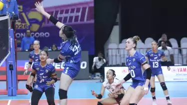 Pemain Bandung BJB Tandamata saat beraksi di Proliga 2026.