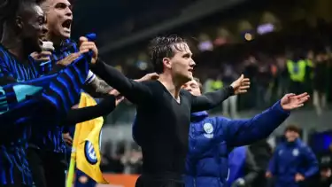 Pemain Inter Milan, Piotr Zielinski usai Mencetak Gol ke Gawang Juventus di Liga Italia