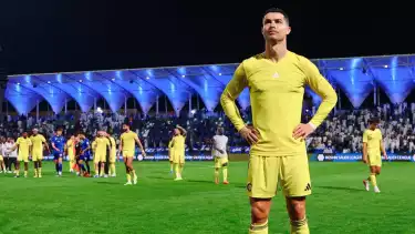 Cristiano Ronaldo dalam laga Al Fateh vs Al Nassr, Minggu (15/2/2026)