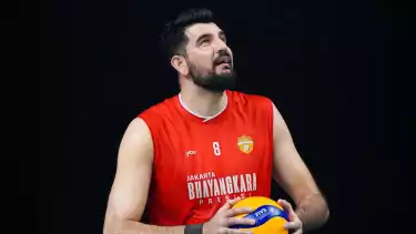 Pevoli Pakistan, Aimal Khan saat membela Jakarta Bhayangkara Presisi di babak reguler Proliga 2026.