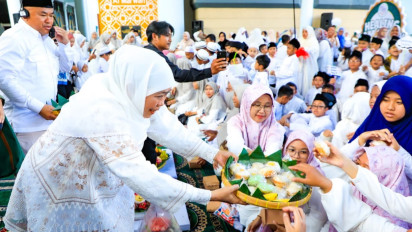 Sambut Ramadhan 1447 Hijriah, Gubernur Khofifah Gelar Tradisi Megengan di Masjid Al Akbar Surabaya
