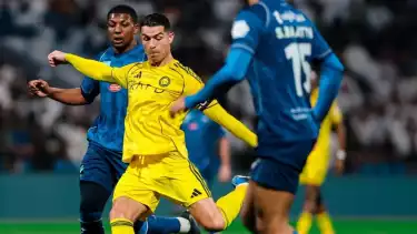 Cristiano Ronaldo dalam laga Al Fateh vs Al Nassr, Minggu (15/2/2026)