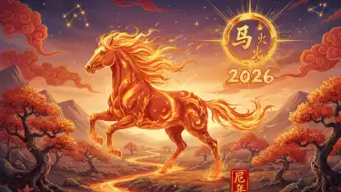 ilustrasi Tahun Kuda Api 2026