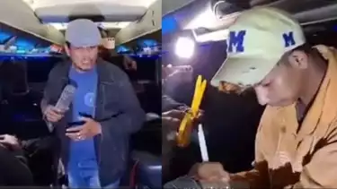 Tim Klewang Satreskrim Polresta Padang menangkap DPO dengan mengamen di dalam bus