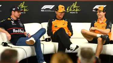 Max Verstappen, Lando Norris dan Oscar Piastri