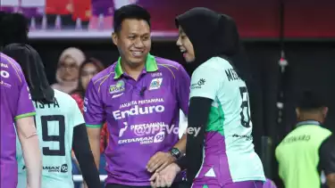 Megawati Hangestri saat main di Proliga 2026 bersama Jakarta Pertamina Enduro