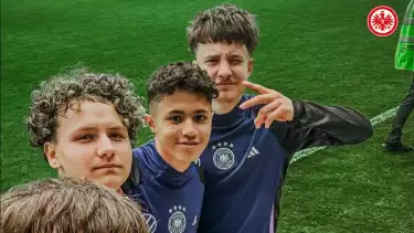 Said Brkic (dua dari kanan) saat dipanggil Jerman U-15