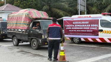 Jelang Mudik Lebaran 2026 Tol Medan–Binjai Gelar Operasi ODOL dan Microsleep, 11 Kendaraan Diputarbalikkan