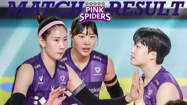 Skuad Pink Spiders usai kalah dari Red Sparks 1-3
