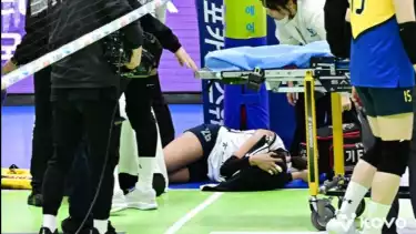 Thanacha Sooksod, pemain Korea Expressway Hi-Pass alami cedera parah.