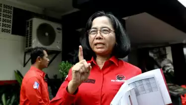Ketua DPP PDIP M.Y. Esti Wijayati di Sekolah Partai PDIP, Jakarta Selatan, Rabu (25/2/2026).