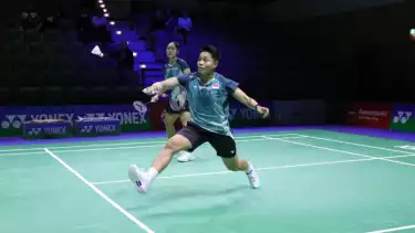 Ganda Putri Indonesia, Lanny Tria Mayasari/Apriyani Rahayu saat beraksi di German Open 2026.