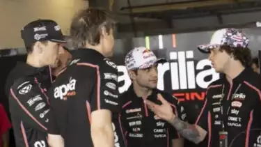 Dua pembalap Aprilia, Jorge Martin dan Marco Bezzecchi