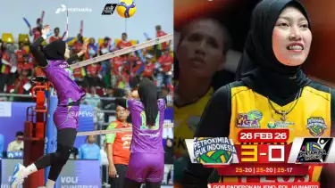 Alamak, Juara Bertahan Tersungkur! Megatron Cs Dibantai 3-0, Phonska Kirim Peringatan Keras di Proliga 2026