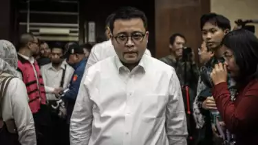 Dimas Werhaspati menjalani sidang vonis kasus dugaan korupsi tata kelola minyak mentah dan produk kilang PT Pertamina (Persero) pada Kamis (26/2/2026)