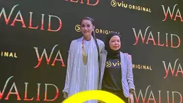 Olla Ramlan di konferensi pers serial Walid Season 2