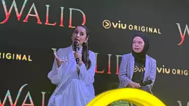 Olla Ramlan di konferensi pers series Walid Season 2