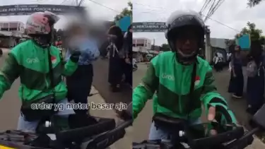 Konten video driver ojek online (ojol) menolak orderan siswi SMP big size di Ciputat, Tangsel viral