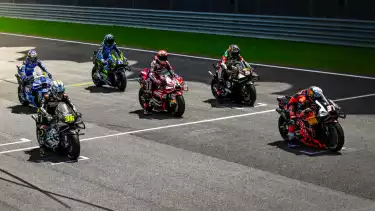 Francesco Bagnaia di sesi tes pramusim MotoGP 2026