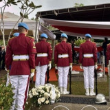 Prabowo Jadi Inspektur Upacara Pemakaman Try Sutrisno di TMP Kalibata