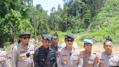 Ratusan Polisi Kepung Lokasi Tambang Emas Ilegal di Sumut, Belasan Orang dan Alat Berat Diamankan