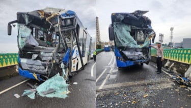 Sopir Transjakarta Sebabkan Kecelakaan karena Tertidur Saat Lalui Koridor 13 Jaksel Jadi Tersangka, Polisi: Tidak Ditahan