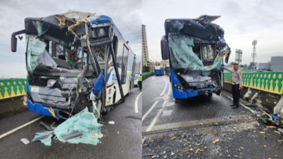 Sopir Transjakarta Sebabkan Kecelakaan karena Tertidur Saat Lalui Koridor 13 Jaksel Jadi Tersangka, Polisi: Tidak Ditahan
