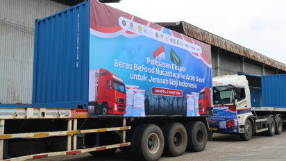 BULOG Lepas Beras Ekspor Untuk Jemaah Haji