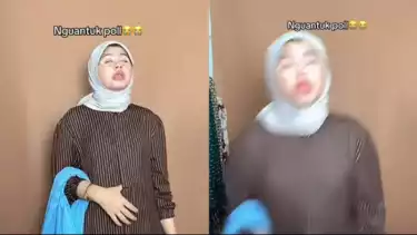 Detik-detik Host Live Online Shop Jatuh Karena Tertidur Saat Siaran