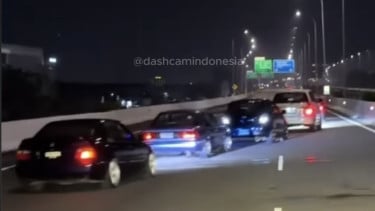 Viral! Pengemudi Mobil Konvoi Zig-zag di Tol Becakayu, Polisi Buru Para Pelaku