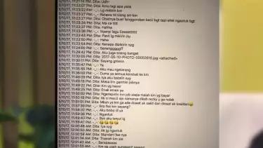 Bukti isi chat dugaan perselingkuhan founder Nussa Rara, Aditya Triantoro dengan wanita inisial D