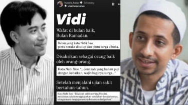 Kesaksian Habib Jafar, Sosok Vidi Aldiano Jalani Ujian Bertahun-tahun, Wafat di Bulan yang Baik: Pintu Surga Dibuka