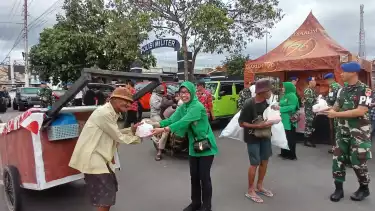 Wujud Kepedulian Sosial di Momen Ramadan, Denpom IV/2 Yogyakarta Gandeng Komunitas Jip Santuni Ratusan Anak Panti Asuhan