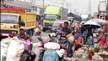 Info Mudik: Waspadai 5 Pasar Tumpah yang Jadi Biang Kemacetan di Jalur Mudik Brebes Jawa Tengah