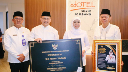 Gubernur Khofifah Kagumi edOTEL SMKN 1 Jombang Terbaik di Jatim, Dorong Segera Jadi BLUD