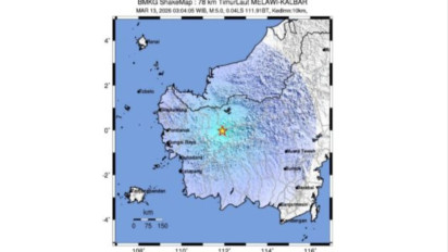 BMKG Sebut Sesar Adang Picu Gempa Darat Magnitudo 5,3 di Sintang