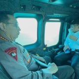 Cek Kesiapan Arus Mudik Pelabuhan Merak, Kapolri, Panglima hingga Menko PMK Patroli Naik Heli