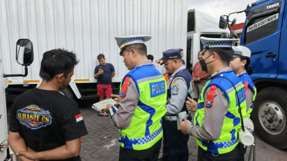 Polres Malang Tertibkan Truk Sumbu 3 Saat Mudik Lebaran 2026