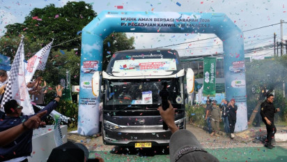 Gelar Program Mudik Aman Berbagi Harapan 2026, Pegadaian Kanwil VIII Jakarta 1 Berangkatkan Ratusan Pemudik