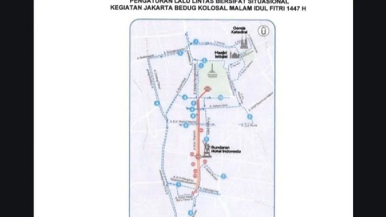 Jakarta Bedug Kolosal Digelar, Rekayasa Lalu Lintas Situasional
            - galeri foto